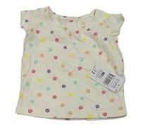 Bílé tričko s barevnými puntíky Matalan