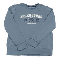 Šedomodrá mikina s logom Jack & Jones