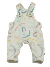 Bílo-barevné laclové tepláky s duhami F&F