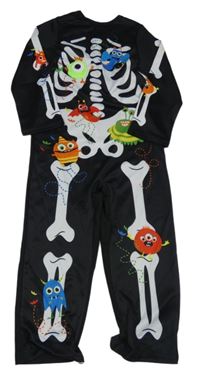 Kockovaným - čierny overal s kostmi a príšerkami George