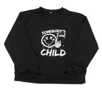 Čierna ľahká mikina so smajlíkom