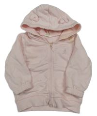 Svetloružová prepínaci mikina s kapucňou Benetton