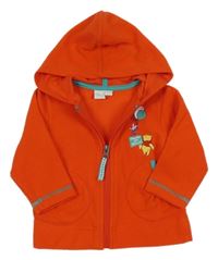 Červená fleecová propínací mikina s Púem a kapucí Disney