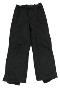 Černé šusťákové oteplovačky s páskem Pocopiano