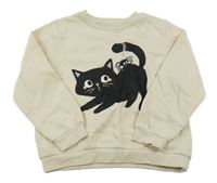 Smotanová mikina s mačkou H&M