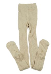 Svetlobéžové vzorované pančuchy Next