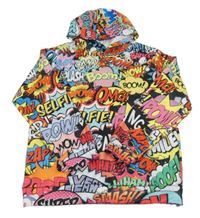 Farebná ľahká mikina s graffity a kapucňou