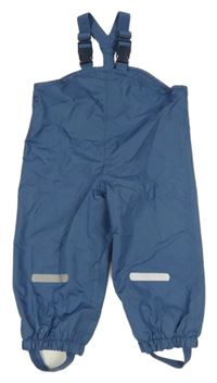 Modré šusťákové podšité laclové kalhoty Lily & Dan