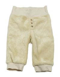 Smotanové chlpaté tepláky s gombíkmi Topomini