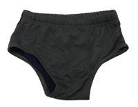 Tmavosivé chlapčenské plavky s potlačou