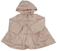 Světlerůžová šusťáková jarní bunda s kapucí Baker