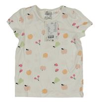 Nové - bílé tričko s ovocem H&M