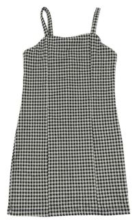 Šedo-černé vzorované úpletové šaty Primark