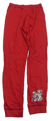 Červené pyžamové nohavice s Avengers