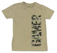 Béžové tričko s army nápisom Next