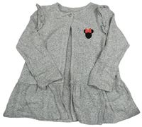 Sivý melírovaný úpletový cardigan s Minnie zn. George