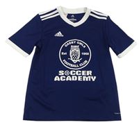 Tmavomodro-biele športové tričko so sovou Adidas
