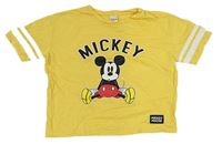 Žlté crop tričko s Mickeym C&A