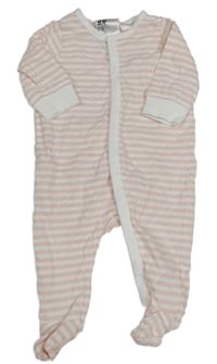 Bílo-růžový pruhovaný overal H&M