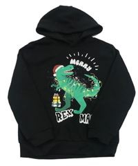 Čierna mikina s dinem a kapucňou Primark