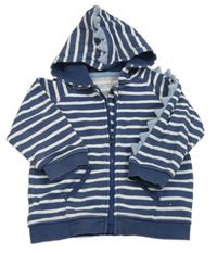 Tmavomodro-biela pruhovaná prepínaci mikina s ostny M&S