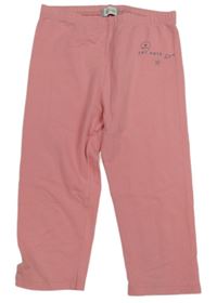 Ružové crop legíny s nápisom