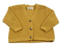 Horčicový žinylkový prepínaci sveter H&M