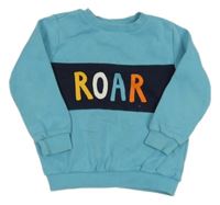 Světlemodro-tmavomodrá mikina s nápisom F&F