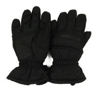 Černé šusťákové prstové zimní rukavice Ziener