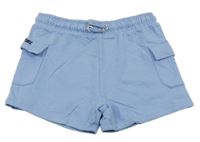 Svetlomodré teplákové cargo kraťasy Select