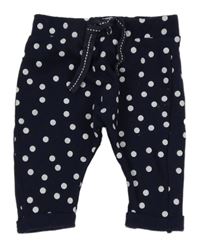 Tmavomodré bodkovaná é tepláky Pocopiano