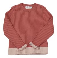 Ružový rebrovaný sveter H&M
