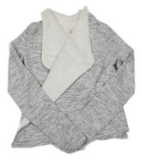 Sivé melírované zateplené zavinovací bolerko H&M