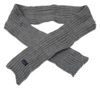Šedá melírovaná žebrovaná šála 