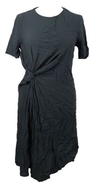 Dámske tmavosivé šaty s řasením H&M