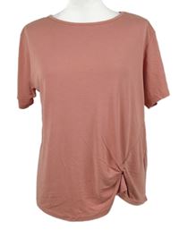 Dámske ružové tričko s řasením zn. Primark