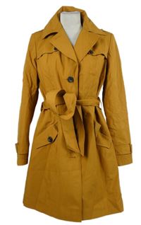 Dámský hořčicový šusťákový jarní kabát s páskem M&S