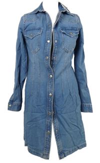 Nové - Dámske svetlomodré rifľové košeľové šaty New Look