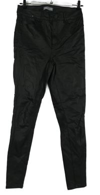 Dámské černé potažené skinny kalhoty Nutmeg