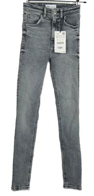 Nové - Dámské šedé skinny rifle Zara vel. 32
