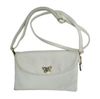 Dámská bílá koženková cross body kabelka 