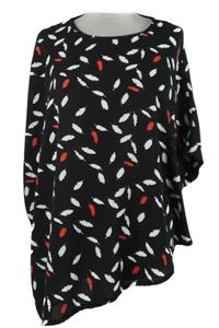 Dámská černá halenka s peříčky 