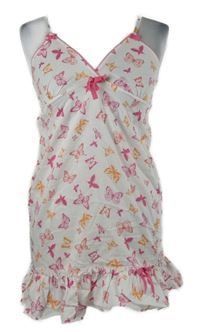 Nové - Dámská bílá noční košile s motýlky La Senza 