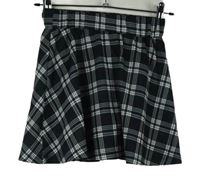 Dámska čierno-biela kockovaná sukňa Shein