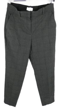 Dámske tmavosivé kockované nohavice H&M