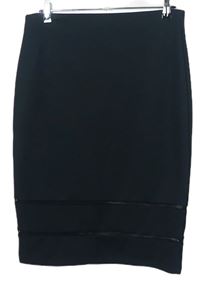Dámska čierna vzorovaná púzdrová sukňa s pruhmi River Island