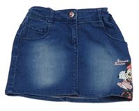 Modrá rifľová sukňa s Minnie Disney