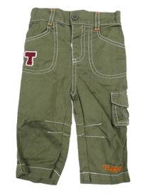 Khaki plátenné nohavice s písmenem a vreckom Disney