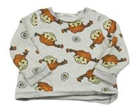 Svetlosivá mikina s dievčatkom H&M