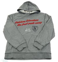 Šedá mikina s nápisem a kapucí S. Oliver